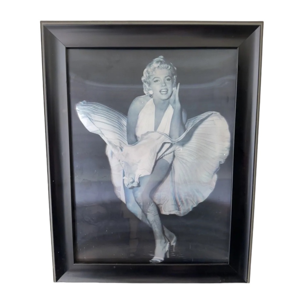 Marilyn Monroe Ballerina 3D Black and white Framed Wall Art 18in x 14in